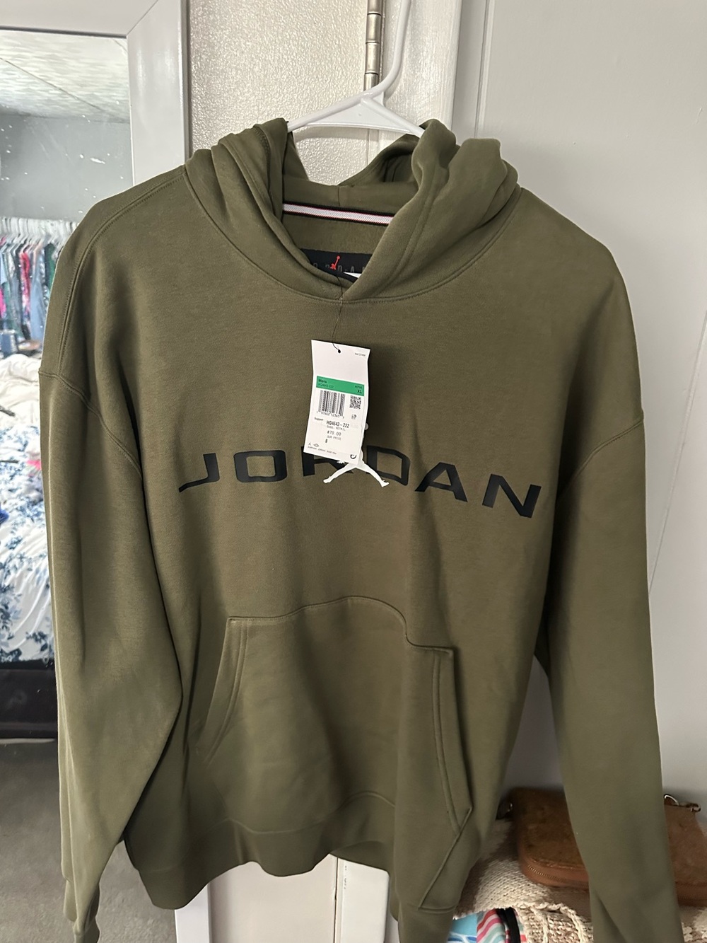 Nike Jordan Olive Green Pullover Hoodie